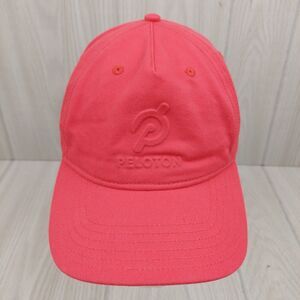 Peloton Hat Cap Embossed Logo Adjustable Strapback One Size Pink Unisex‎ Cycling